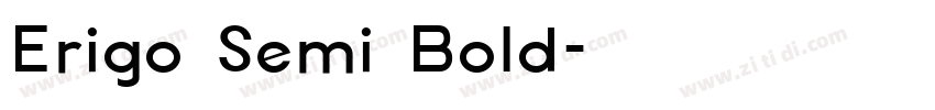 Erigo Semi Bold字体转换